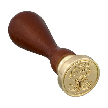 Rose Sealing Wax Stamp by Recollections - 0.75" Brass Wax Seal for Invitations - Letters - Scrapbooking & DIY Crafts - 1 Count