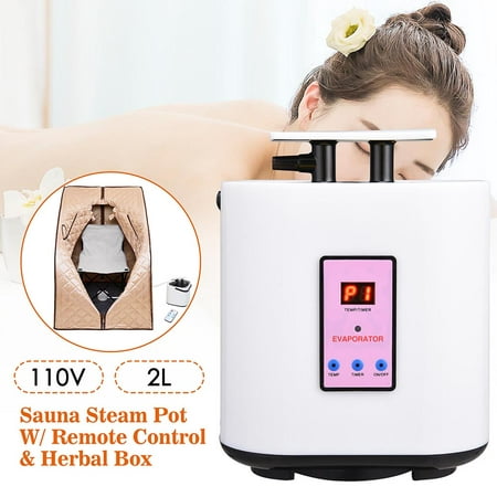 Yescom 2L Sauna Steamer Machine Stainless Steel Pot Steam Generator for Portable Sauna Tent with Remote Home