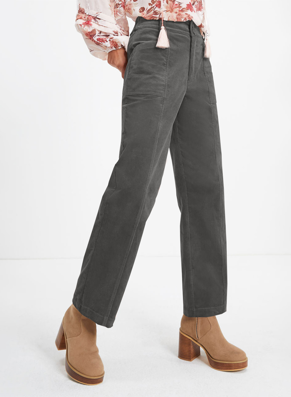Pantalones de Pana de Cintura Alta para Mujer - Casuales Vintage de Otoño/Invierno, de Corte Recto y Favorecedor 4