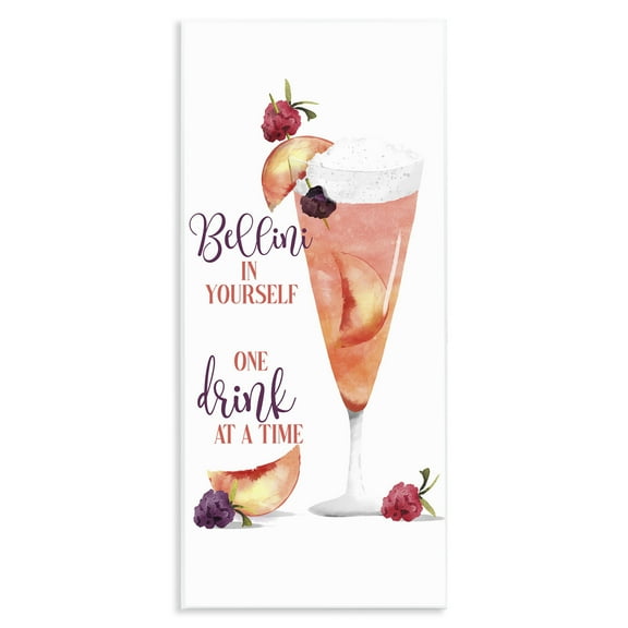 Stupell Industries Fun Summer Drink Pun Food & Beverage Painting Unframed Art Print Wall Art, 7 x 17