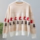 thumbnail image 1 of Puntoco Suéter Moda Mujer Manga Larga Navidad Cuello Redondo Suelto Tendencia Tops Blusa Suéter De Punto Liquidación De Navidad Puntoco Puntoco-275, 1 of 4