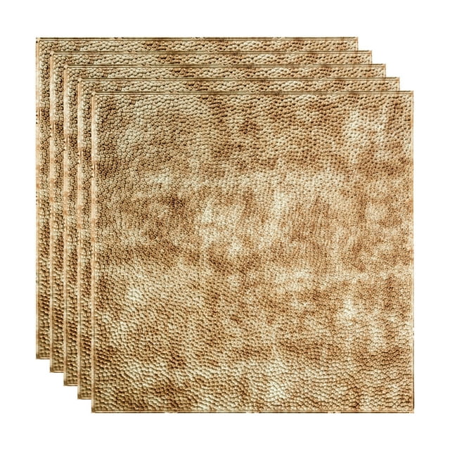 FASÄDE Border Fill Decorative Vinyl 2ft x 2ft Lay in Ceiling Panel in Bermuda Bronze (5 Pack)