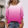 thumbnail image 2 of Flattering 3/4 Sleeve Tops For Women Womens Tops Plus Size T Shirts 3/4 Sleeve Shirts For Women Graphic Beach Womens Blouses Plus Size 2X Womens V Neck 3/4 Sleeve Cotton Blend, 2 of 6
