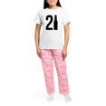 thumbnail image 4 of CafePress - 21 Years Old Women's Light Pajamas - Women's Short Sleeve Print T-Shirt and Pants Light Cotton Pajama Set, 4 of 7