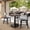 Dark Brown/Black Base, variant on Flash Furniture 36" Round Tabletop with TopGuard HPL Technology in Gray Faux Concrete with 24" Black Round Table Height Base