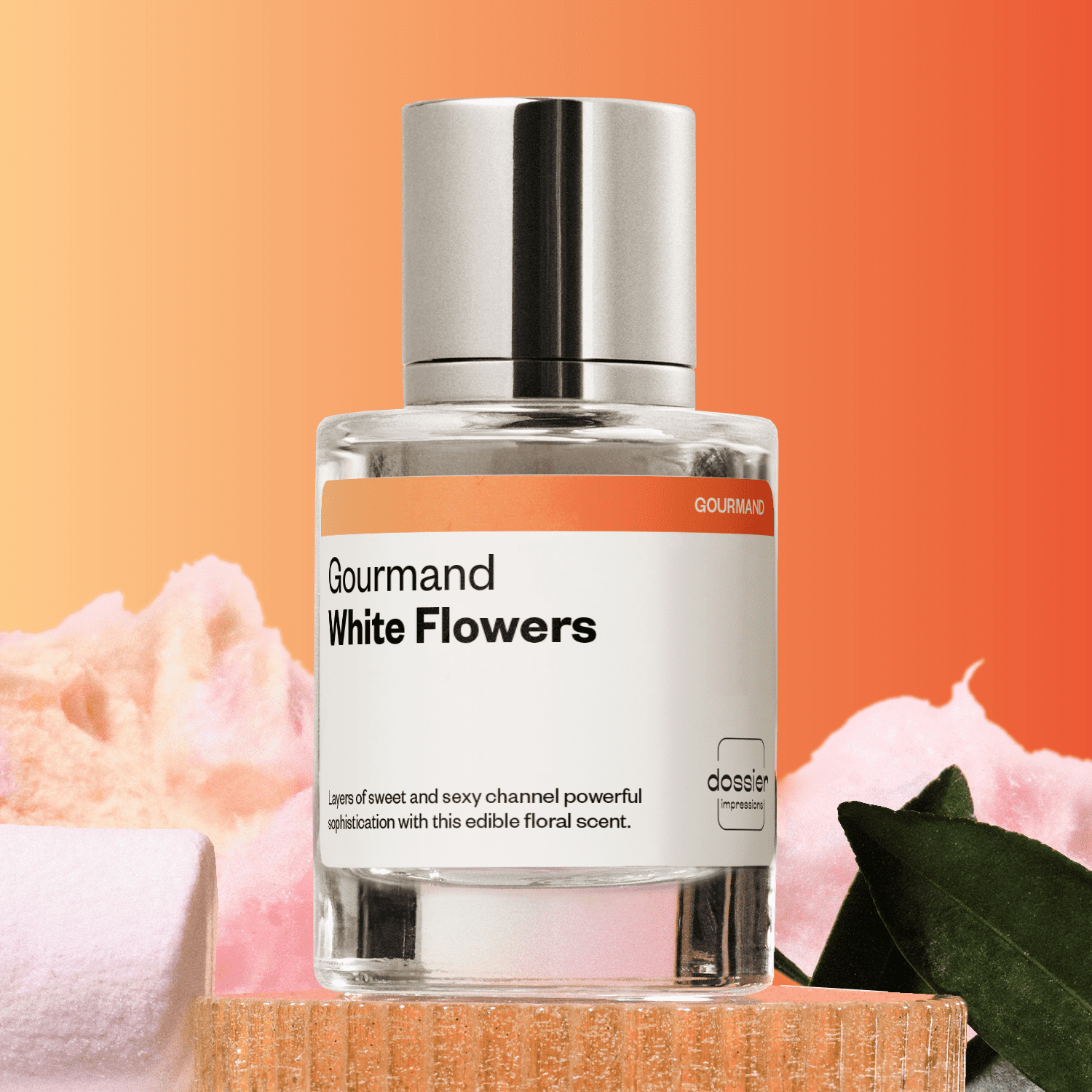 Dossier Gourmand White Flowers Eau De Parfum, Inspired by Viktor&Rolf's Flowerbomb, Perfume for Women, 1.7 oz