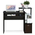 thumbnail image 3 of Furinno Econ Multipurpose Home Office Computer Writing Desk with Bin, Dark Walnut, Multiple Colors, 3 of 7