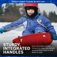 thumbnail image 4 of Snow Joe Plastic Snow Sled 34” Toboggan Board with Handles and Rope, Red, SJ-SLD34-RED, 4 of 12
