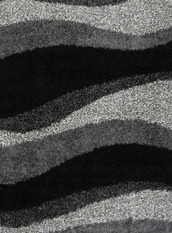 Contemporary Modern Black Gray, Black And Gray Rug