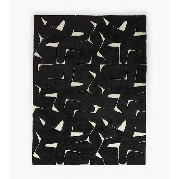 Black Hand tufted modern wool area rug for home , New home gift ,Home decor Rugs ,Handmade rugs