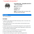 thumbnail image 2 of Front Wheel Hub - Compatible with 2013 - 2019 Lincoln MKT 2014 2015 2016 2017 2018, 2 of 2