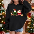 thumbnail image 2 of Lorytime Cute Hoodies for Teen Girls Oversized Boys Christmas Santa Claus Sweatshirt Long Sleeve Tops Festive Pullover, 2 of 4