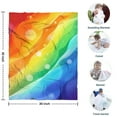 thumbnail image 4 of Rainbow Tie Dye Wave Pattern Blanket,Comfortable Soft Flannel Throw Blanket,All Season,Warm Lightweight Blankets for Sofa Bed Couch Living Room Chair,30"x40", 4 of 4