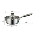 thumbnail image 6 of Premium 316 Stainless Steel Saucepan Milk Pan Soup Pot Cookware Pot With Lid 16 YIWEI, 6 of 9