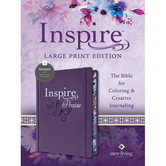 Inspire Praise Bible Large Print Nlt, Filament Enabled (Hardcover Leatherlike, Purple), (Hardcover)