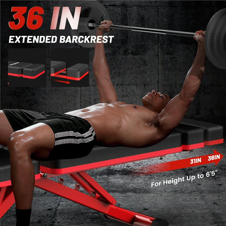 Pooboo 660 lbs Dumbbell Bench Adjustable Foldable Home Gym Strength Training Walmart