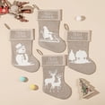 thumbnail image 3 of 1 modelo de muñeco de nieve, suministros de decoración navideña, Papá Noel, calcetines colgantes de Navidad, bolsas de regalo, bolsas de dulces para árbol de Navidad, 3 of 5