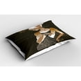 thumbnail image 2 of Ambesonne African Pillow Sham 2 Pack, Lady in Ethnic Ornaments, 30"x20", Taupe Pale Brown, 2 of 3