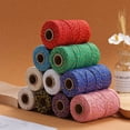 thumbnail image 5 of 109 Yard 2mm Colourful Gold Thread Cotton Cord Bakers Twine DIY Crafts Gift Wrapping Christmas Wedding Home Decor String Rope,White + gold, 5 of 6