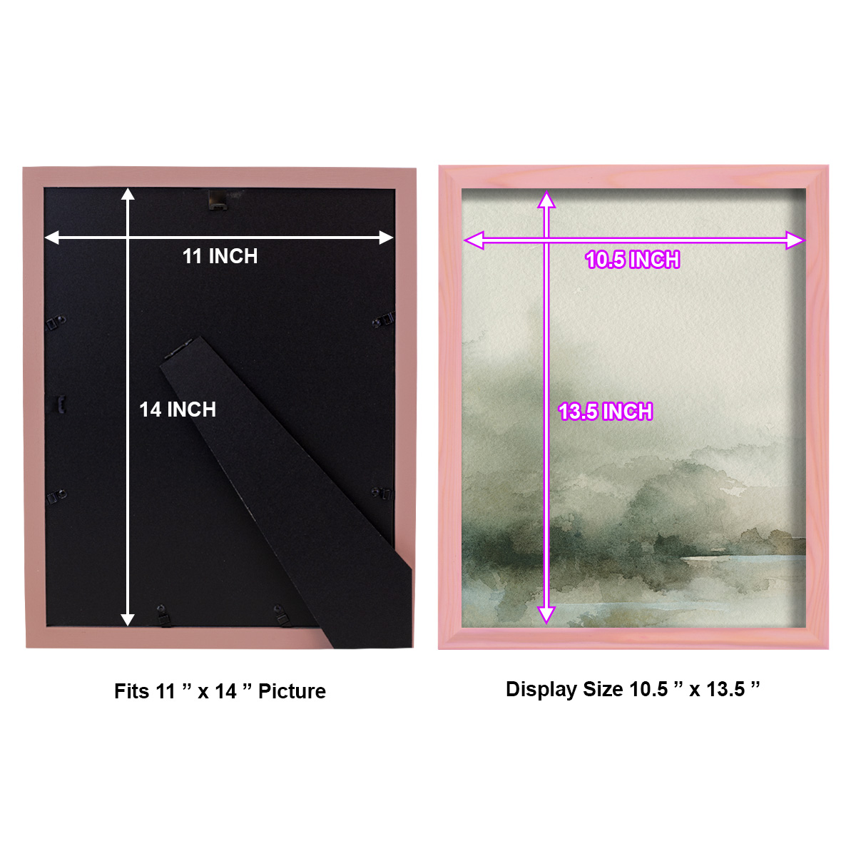 Heavy Fog I - Framed Print w/glass - Sunset Pink
