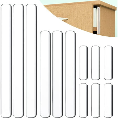 

44 Pcs Cabinet Door Bumps Glass Table Top Anti Slip Pads Car Edge Guards Self Adhesive Protector Clear Rubb Silicone Bump Strips for Doors Draws Chairs