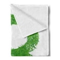 thumbnail image 2 of Letter B Soft Flannel Fleece Blanket, Kids Baby Boys Children Capital B Name Fresh Growth Environment Ecology Concept, Cozy Plush for Indoor and Outdoor Use, 70" x 90", Green White, by Ambesonne, 2 of 5