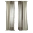 thumbnail image 4 of 3S Brother's 4 Panels Mix and Match Curtains 2 solid Decorative Linen Look curtains and 2 Sheer Linen look Curtains Hanging Back Tap & Rod Pocket Office, Luxury Home Deco Each 28"x63" Cream-Beige, 4 of 6
