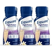 Ensure High Protein Nutritional Shake with 16g of High-Quality Protein, Ready-to-Drink Meal Replacement Shakes, Low Fat, Vanilla, 8 fl oz, 24 Count