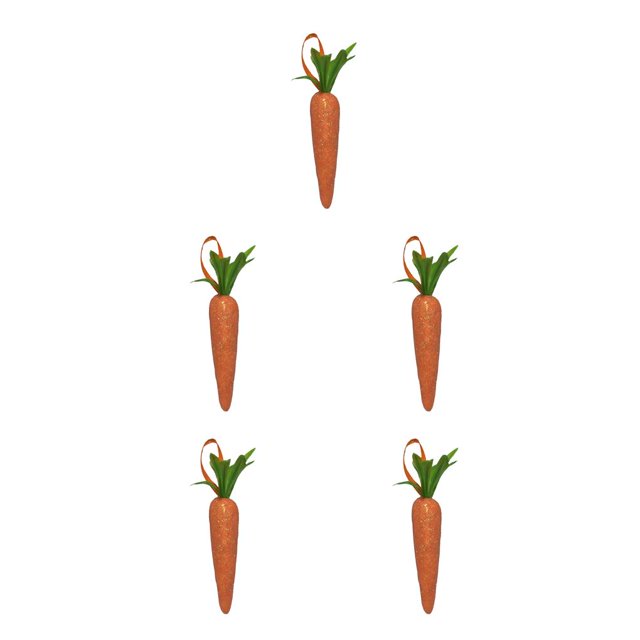 Tholdsy Holiday Decorations Artificial Decorative Supply Easter Ornaments Festival Supplies Carrots Pendants Toys Decor Household Naranja 5Conjunto