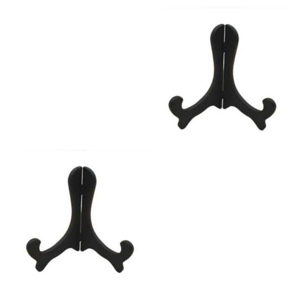 Yuarrent Soporte para té Soporte de escritorio Soporte de exhibición Plásticos Acabado fino Decoraciones Soportes de almacenamiento Negro 2piezas