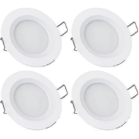Motorhome Boat 12v 4 X Led Recessed Ceiling Lights, 3w 3200k Dimmable Full Aluminum Downlights P20241126582
