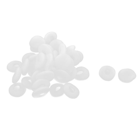 Sponge Earphone Headset Cover Cushions Pad Protector White 0.7 Inch Dia 38pcs