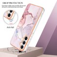 thumbnail image 2 of Feishell Marble Texture Design for Samsung Galaxy S23 FE Case Support Wireless Charging Slim Glossy Shockproof Anti-Scratch Soft & Flexible Protective Phone Case for Women Girls,E, 2 of 6