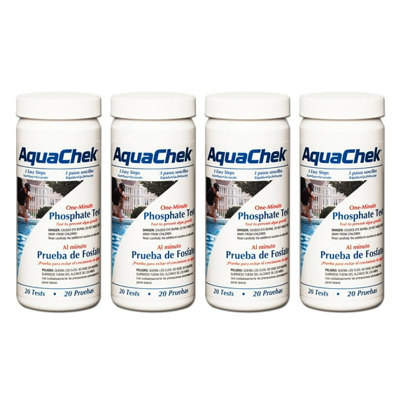 AquaChek 562227-04 Phosphate Swimming Pool Test Strips, 4-Pack, 4pack White