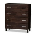 Baxton Studio Maison Modern and Contemporary Oak Brown Finish Wood 4