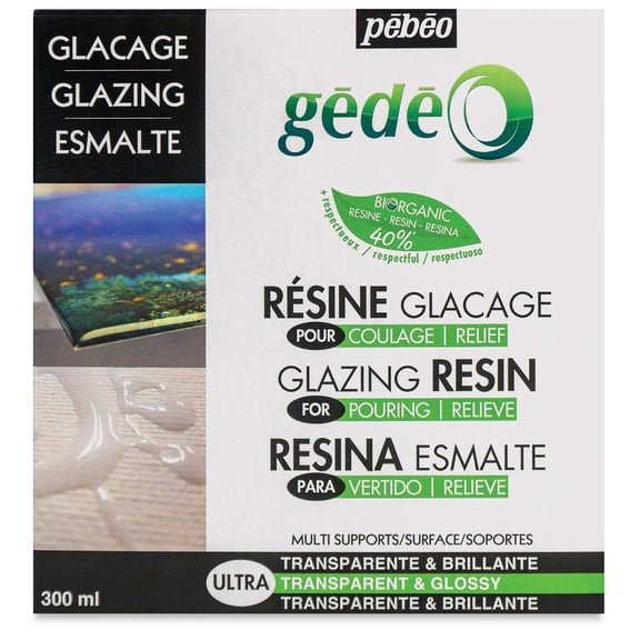 Pebeo Gedeo Bio-Based Resin - Glazing Resin, 300 ml