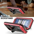 thumbnail image 7 of Compatible with iPhone 16 Case, Heavy Dustproof Shockproof Military Grade Rugged Durable Aluminum Metal Case Cover with Kickstand Screen Protector for iPhone 16, Red, 7 of 7