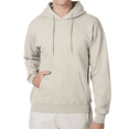 thumbnail image 4 of Hanes Men's Ultimate Cotton Hooded Sweatshirt, Long Sleeve Pullover Pocket Hoodie, Natural, 2XL, 4 of 5