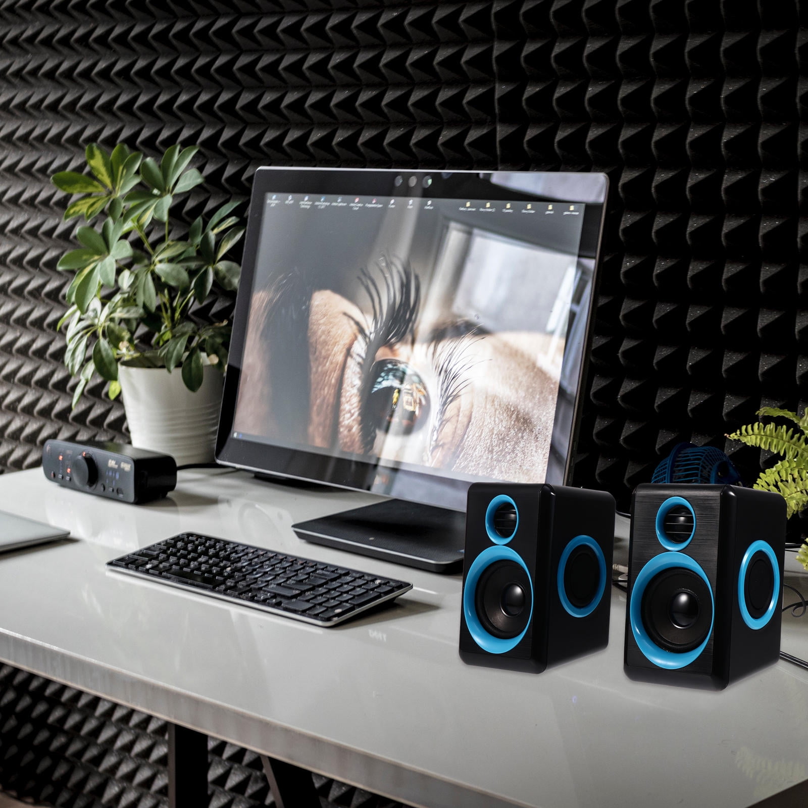 Mobutofu 2-Pack Computer Speakers for Home, Office, and Music Playback with Clear Sound