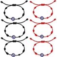 thumbnail image 1 of 6 pcs Fait à la Main Mal Oeil Réglable Oeil Bracelet en Nylon 7 Noeuds de Protection Bracelet Chanceux, 1 of 5