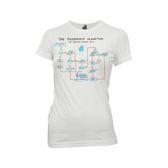 Ripple Junction Big Bang Theory Friendship Algorithm Junior T-Shirt White