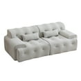 thumbnail image 3 of Comfy Loveseat Sofa Couch High-Density Pure Foam Comfy Couch Upholstered Loveseat Sofa No Assembly Required, 3 of 8