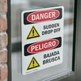 thumbnail image 4 of (2 Pack) Sudden Drop Off With Symbol Bilingual OSHA Danger Sign, 4 of 7