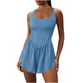 thumbnail image 1 of AherBiu Workout Pulls pour Femmes Court Tennis Rompers Été une Seule Pièce Tenues d'Exercice Gym Yoga Vêtements, 1 of 6