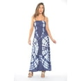 thumbnail image 2 of Riviera Sun Strapless Tube Maxi Dress Summer Dresses (Navy / White, Large), 2 of 3