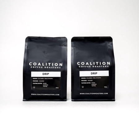 Coalition Coffee Roasters Drip Ground Coffee Blend – Specialty Fresh Roasted Coffee Grounds – Specialty (Pack of 2 12 oz)