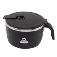 thumbnail image 2 of Ramen Bowl, 900ml Double Wall Stainless Steel Rapid Noodle Cooker With Drains, Lid And Handle, Mobile Phone Holder, Ramen Soup Bowl For Noddles, Office College Dorm Room Cooking, 2 of 8
