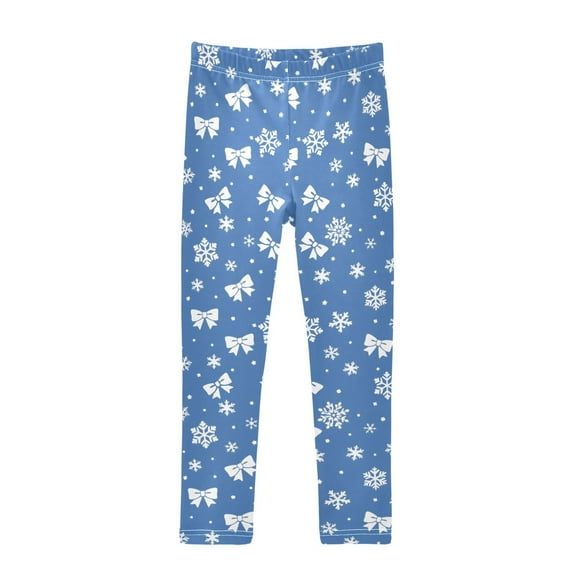 joogoo Girls' Leggings Snowflake Bows Yoga Pants 6T