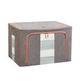 thumbnail image 2 of kkbbma under $5 Linen Fabric Foldable Storage Bin Cube Organizer Basket Clothes Storage Bag Organizer with Lid & Reinforced Handle, Clothes Blanket Box for Home, Office, Closet, 2 of 7