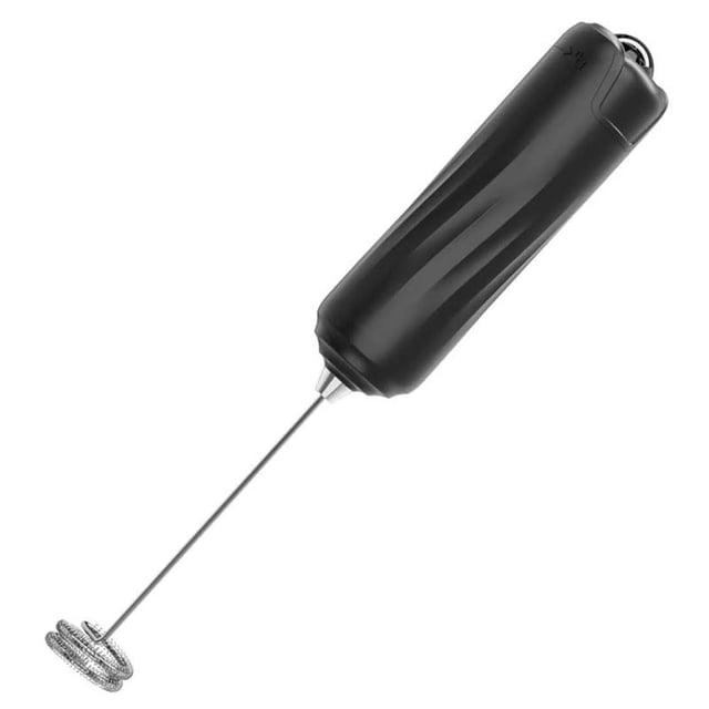 Espumador de leche, batidor de mano, batidor eléctrico, color negro